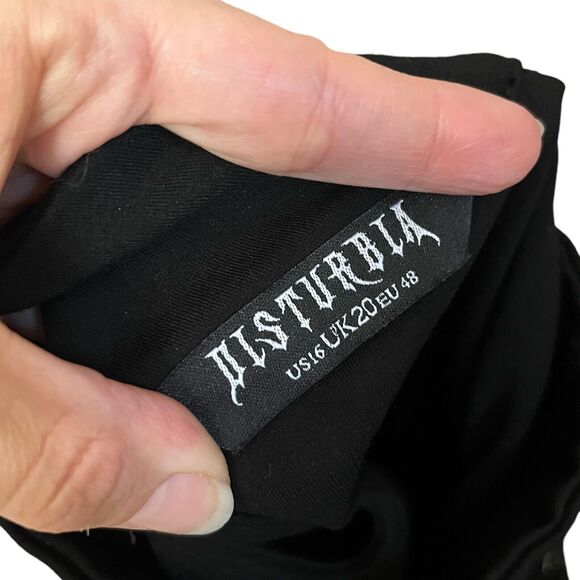 Disturbia 🖤 Esoteria Underbust Crop Top Tattoo Print - Picture 6 of 7